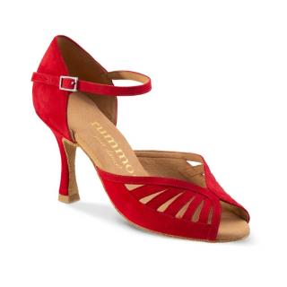 Босоножки для танцев RUMMOS, WOMEN LATIN DANCE SHOE, STELLA RSTE/70N, Крансый нубук, каблук 7 см