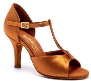 Обувь для танцев - Босоножки International Dance Shoes, La, LTB, Tan Satin 3 elit, Бежевый сатин, каблук (3) 8 см
