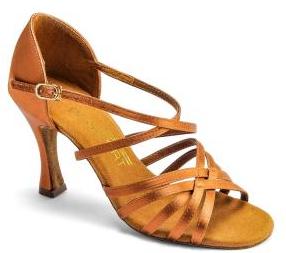 Обувь для танцев - Босоножки International Dance Shoes, La, L3007, Tan Satin 2,5, Бежевый сатин, каблук (2,5) 7 см