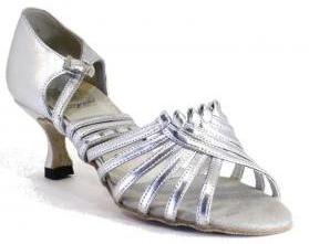 Босоножки Elegant, 0506, Посеребренная кожа, каблук 5 см