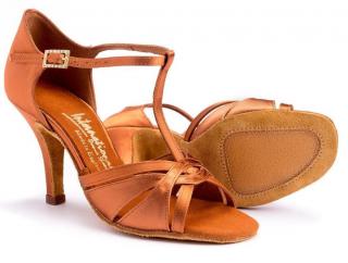 Обувь для танцев - Босоножки International Dance Shoes, La, Mia XG, Tan Satin 3, Бежевый сатин, каблук (3) 8 см