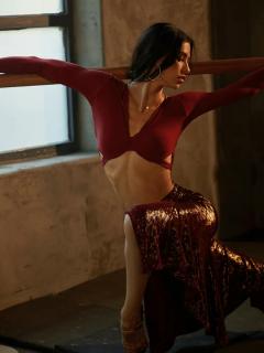Одежда для танцев - Топ для танцев ZYM, Back Crop Top, 25083, Красный
