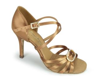 Обувь для танцев - Босоножки International Dance Shoes, La, Louisa , Tan Satin 3 elit, Бежевый сатин, каблук (3) 8 см