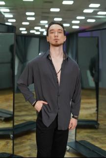 Одежда для танцев - Рубашка для танцев VENNY, Model NINETEEN, Серый