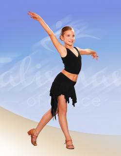 Юбка для латины Dream Dance, ЮЛ 80, Черный