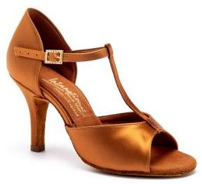 Обувь для танцев - Босоножки International Dance Shoes, La, LTB, Tan Satin 2,5 IDS, Бежевый сатин, каблук, 6,35 см
