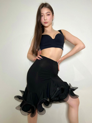 Юбка для танцев Atelier, Корнелия, с воланами, Черный