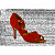 Босоножки Dancemaster, Tango, 1532, Красная замша, каблук 8 см