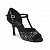 Босоножки для танцев RUMMOS, WOMEN LATIN SHOE, R325/70N, Черный нубук с серебром, каблук 7 см