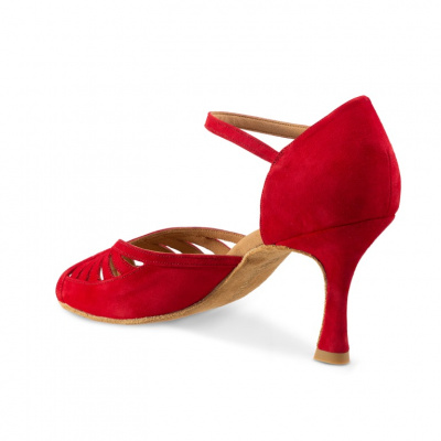 Босоножки для танцев RUMMOS, WOMEN LATIN DANCE SHOE, STELLA RSTE/70N, Крансый нубук, каблук 7 см