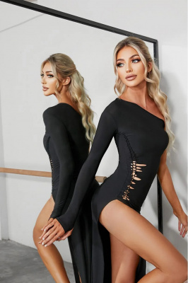  Платье для латины ZYM, Rosing Dress, 2253, Черное