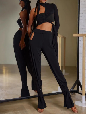 Брюки для латины ZYM, ChaCha Time Pants, 23128, Черные