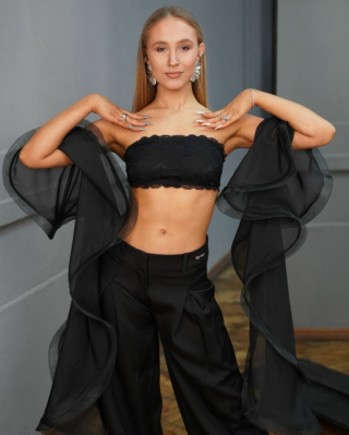 Рукава для танцев Atelier, Шифон, Черный